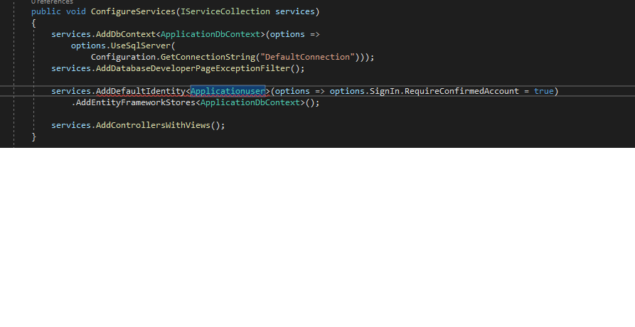 What is the problem ASP.Net Core Error CS1061