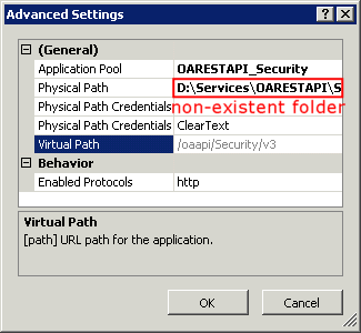 application setting screenshot