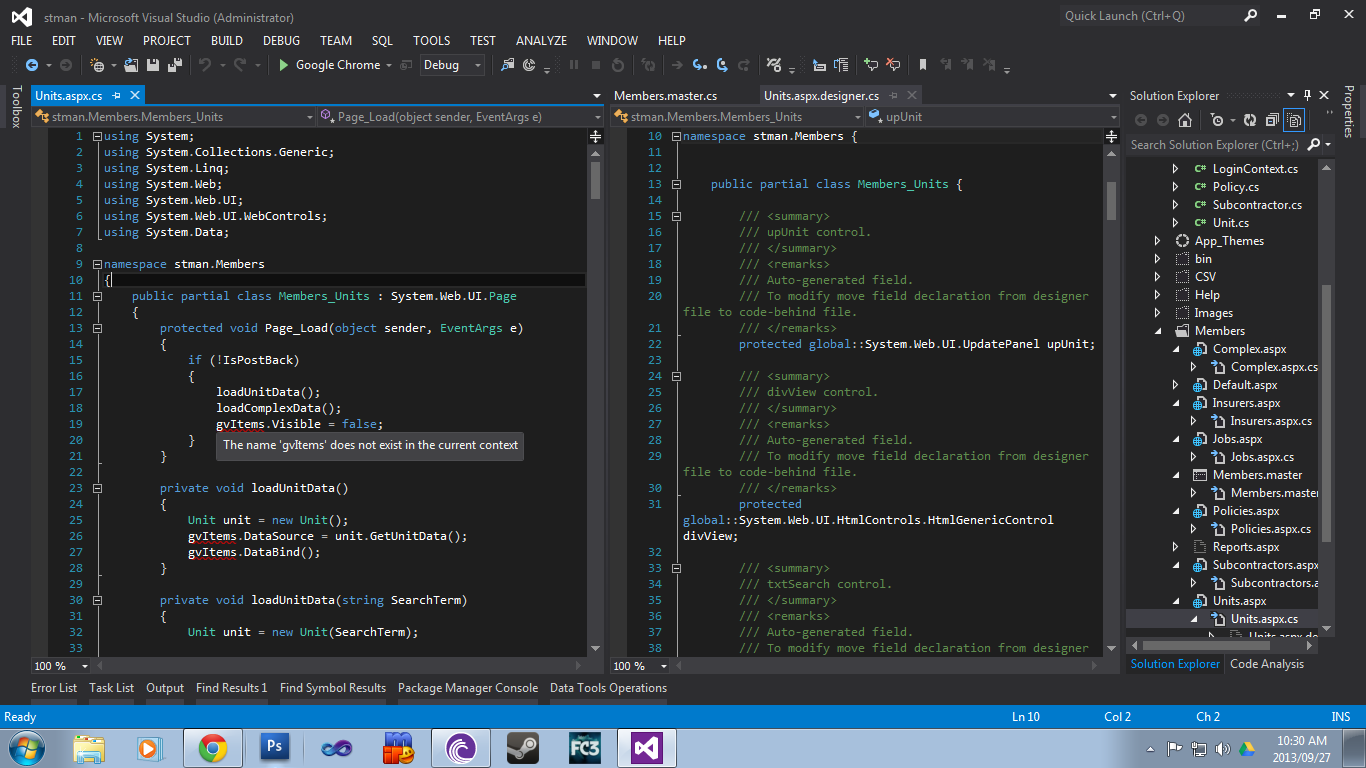 VS2012 Screenshot