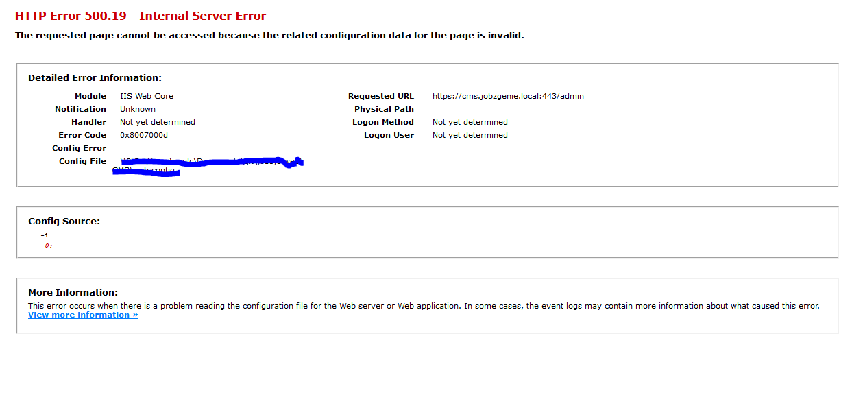 d1fxa Unable to connect to ASP.NET site when run locally through Visual Studio