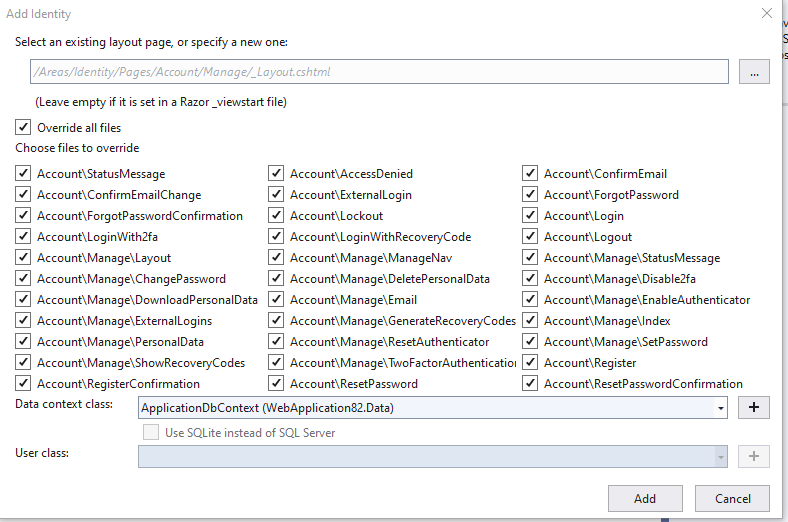 dsmu2 .NET querying Aspnetusers instead of Custom AuthUser and Yet AspNetUser does not Exist