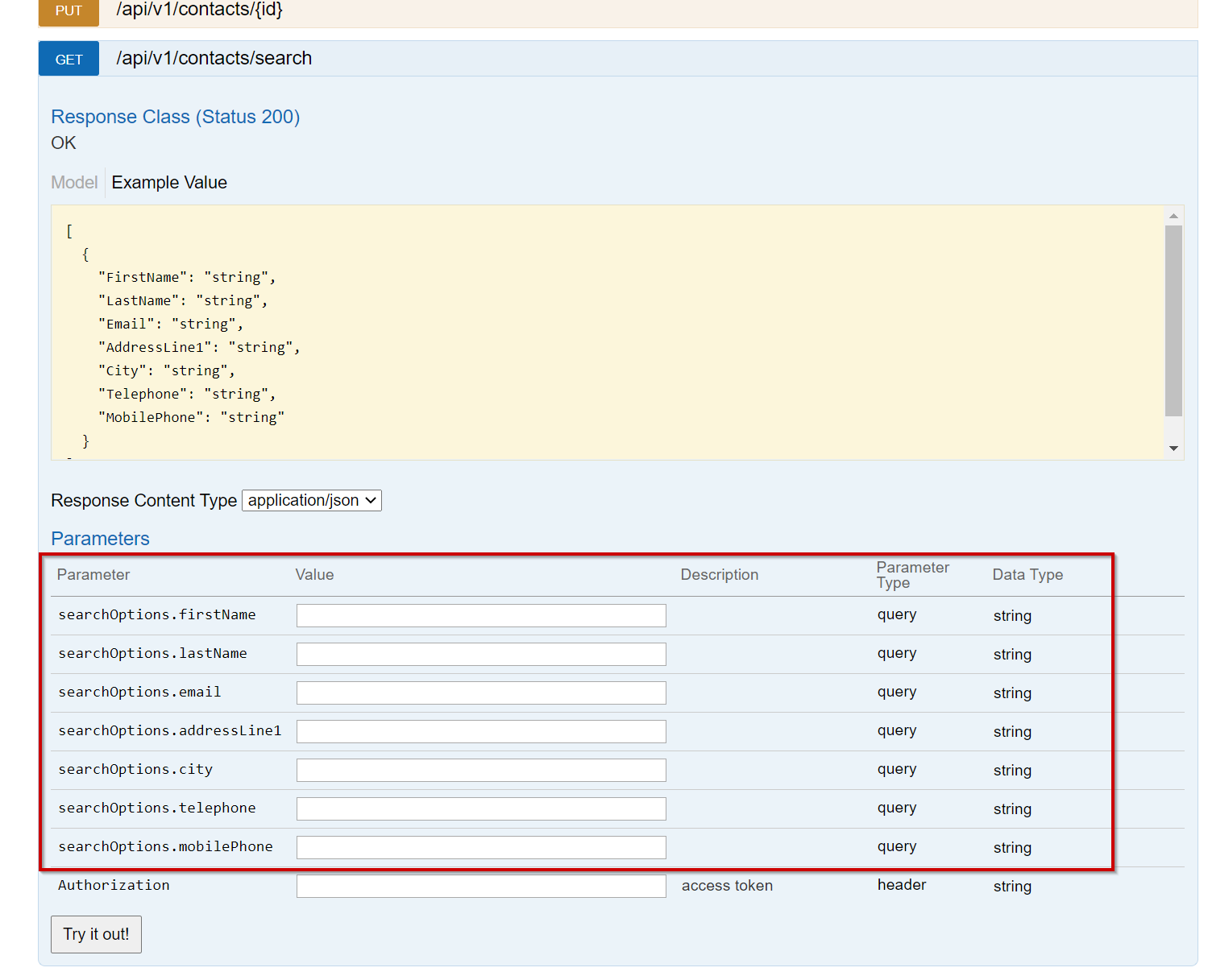 hy5jj Swagger UI doesn't render body parameter field for my complex type parameter in GET action of my Controller