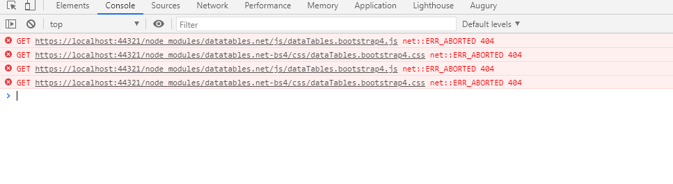 jcsos Cannot import libraries from Node_Modules to ASP.NET CORE APP