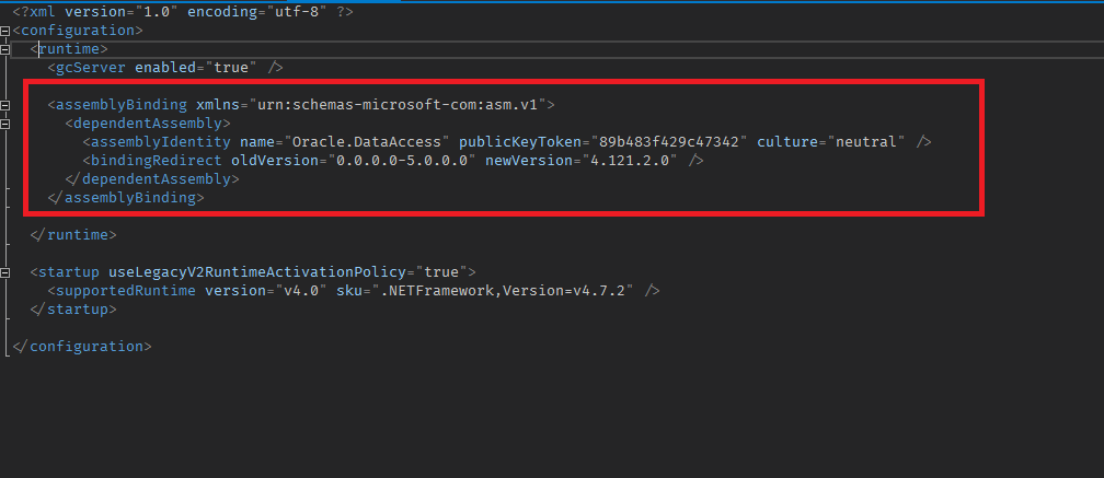 rhqlf The provider is not compatible with the version of Oracle client