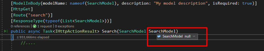 sal4u Swagger UI doesn't render body parameter field for my complex type parameter in GET action of my Controller