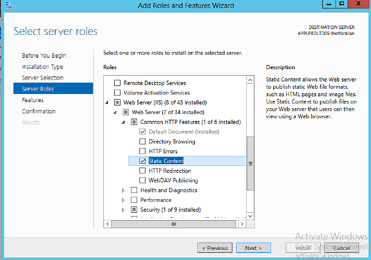 sciui Enabling Static content
