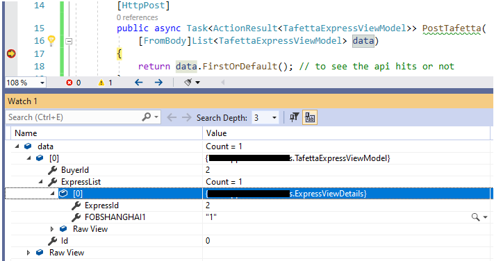 spt5n nested json data Post method from front end don't hit back end post method