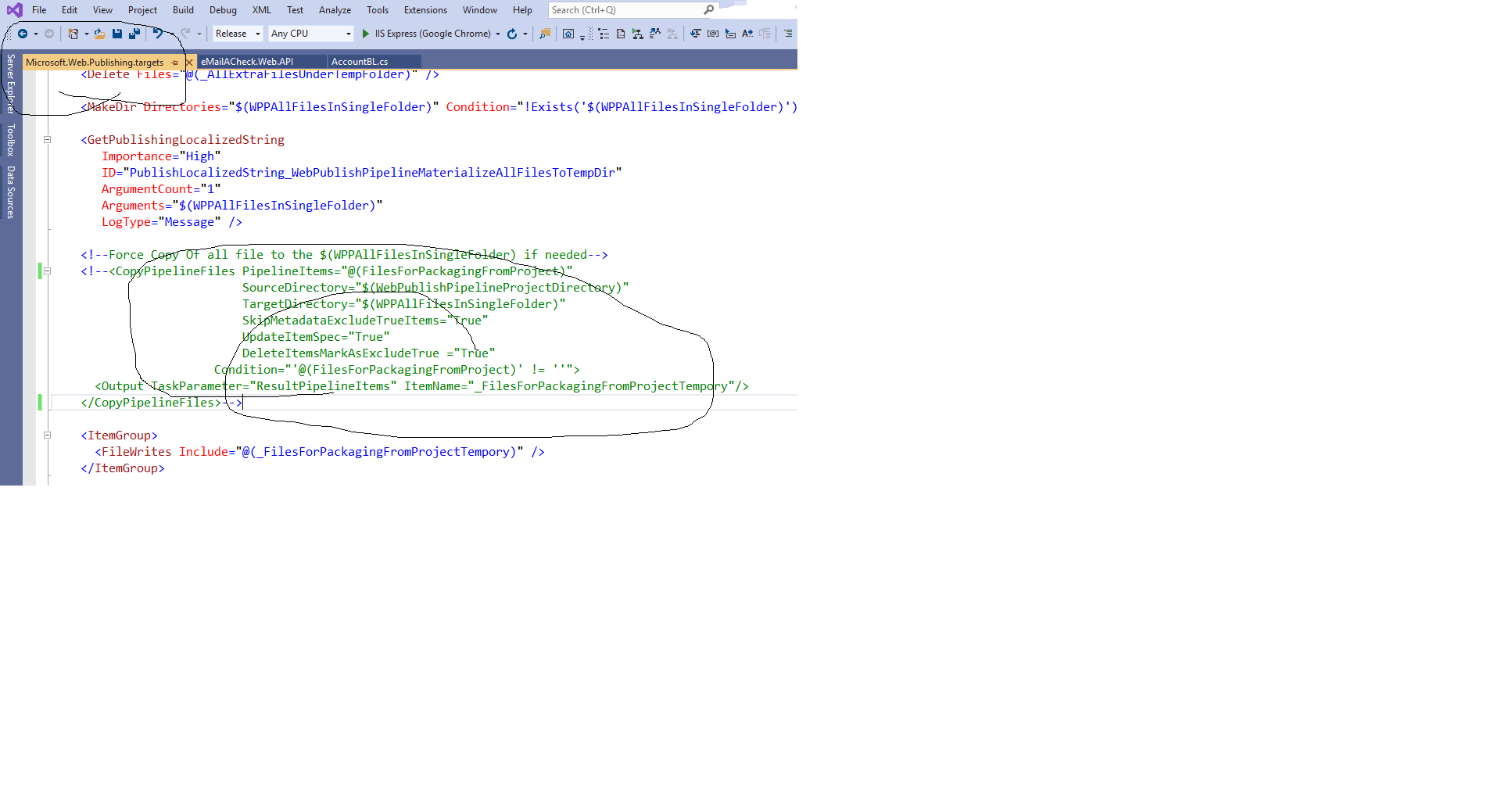 'Publish failed' but build succeeded?