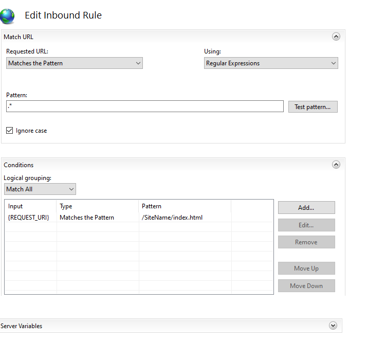 x81pw Problem to rewrite an old URL to a new one in IIS manager and web.config file