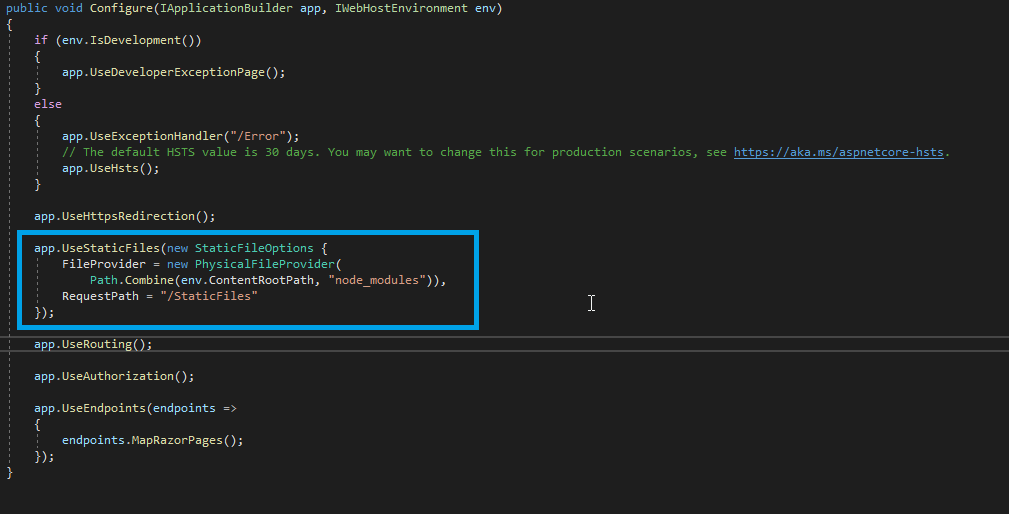 xwrub Cannot import libraries from Node_Modules to ASP.NET CORE APP