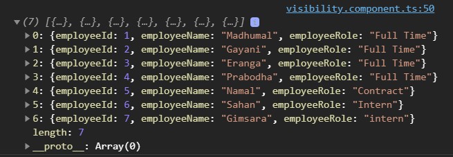 Calling data from api and not display on fronted table but Its on the console in angular